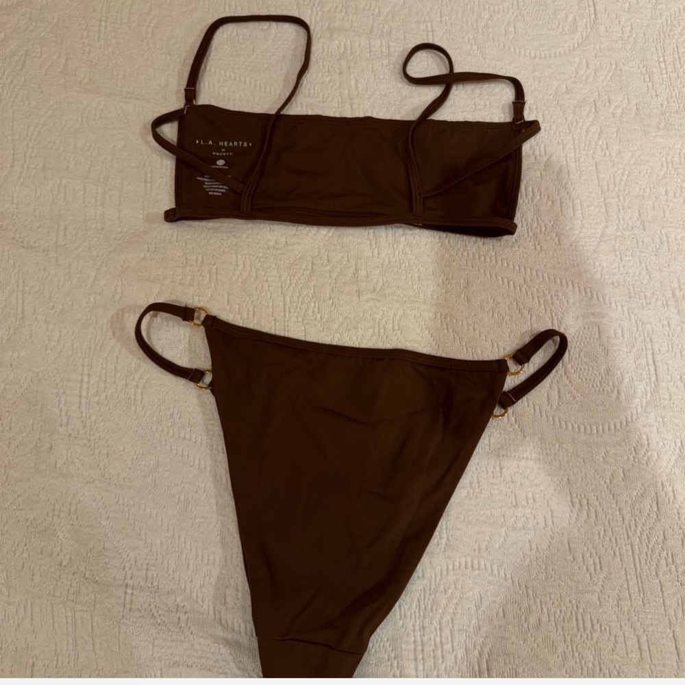 PacSun LA Hearts Brown Bikini Set